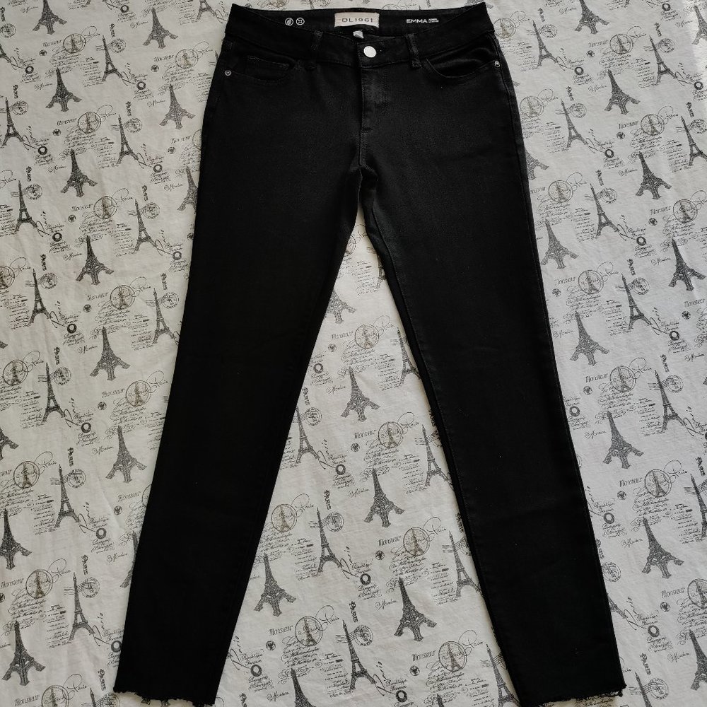 DL1961 Emma Raw Hem Power Legging in Black Size 26